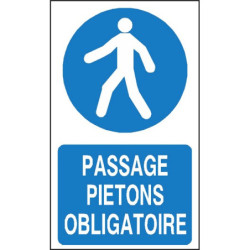 Panneau Passage Piétons Obligatoire - Signalétique Industrielle