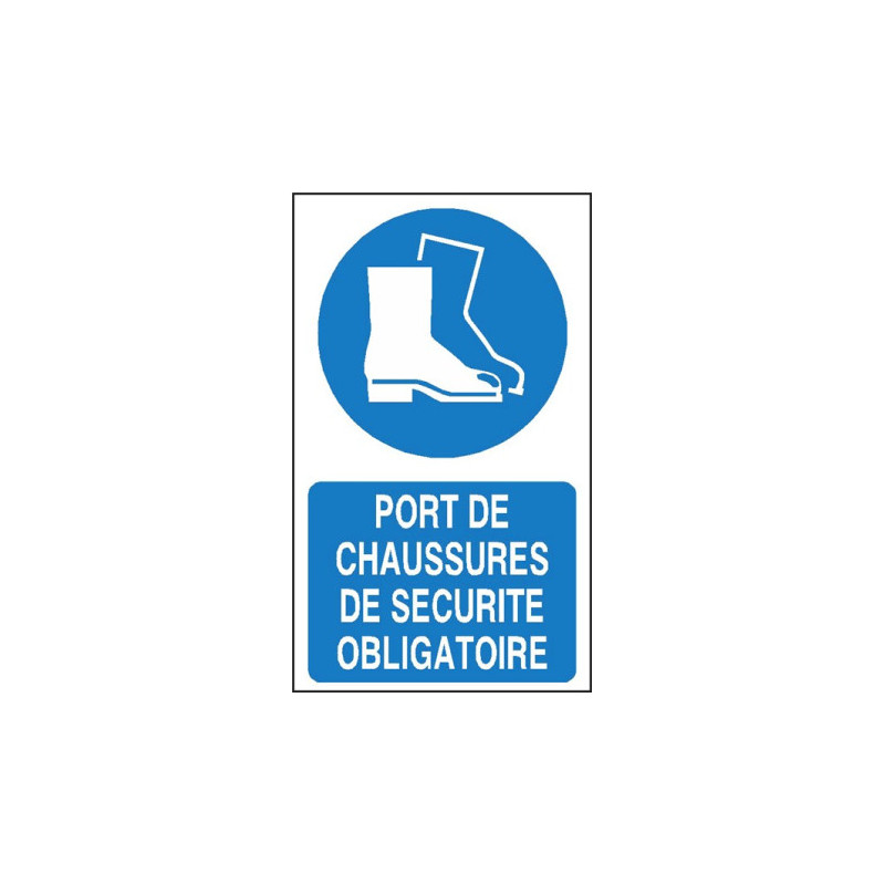 Panneau Obligation Chaussures Sécurité | Zone-Print.fr