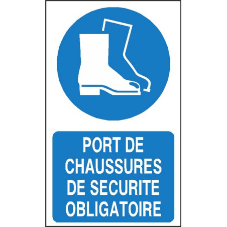 Panneau Obligation Chaussures Sécurité | Zone-Print.fr