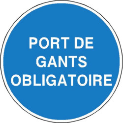 Panneau Port Gants Obligatoire | Sécurité Travail | Zone-Print