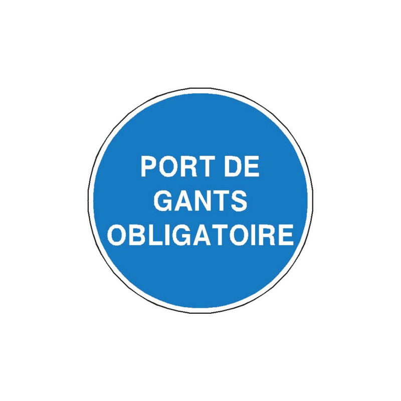 Panneau Port Gants Obligatoire | Sécurité Travail | Zone-Print