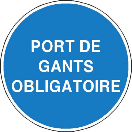 Panneau Port Gants Obligatoire | Sécurité Travail | Zone-Print