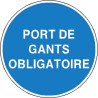 Panneau Port Gants Obligatoire | Sécurité Travail | Zone-Print