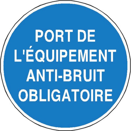 Panneau Obligation Protection Auditive | Zone-Print