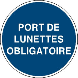 Panneau Port de Lunettes Obligatoire | Sécurité Industrielle