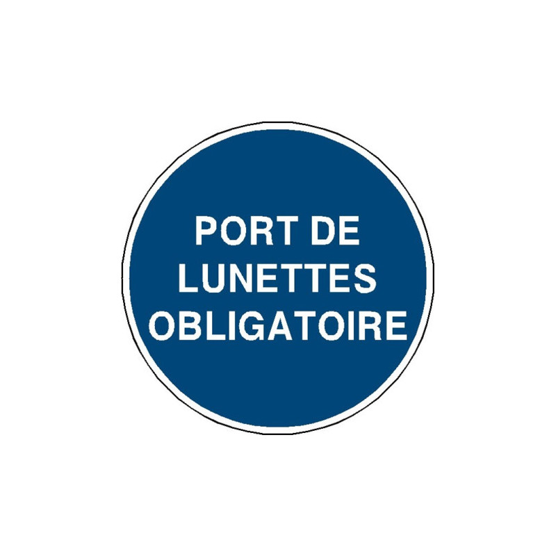 Panneau Port de Lunettes Obligatoire | Sécurité Industrielle
