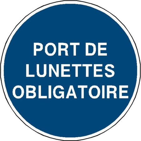 Panneau Port de Lunettes Obligatoire | Sécurité Industrielle