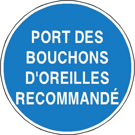 Panneau Obligation Protection Auditive - Zone-Print.fr