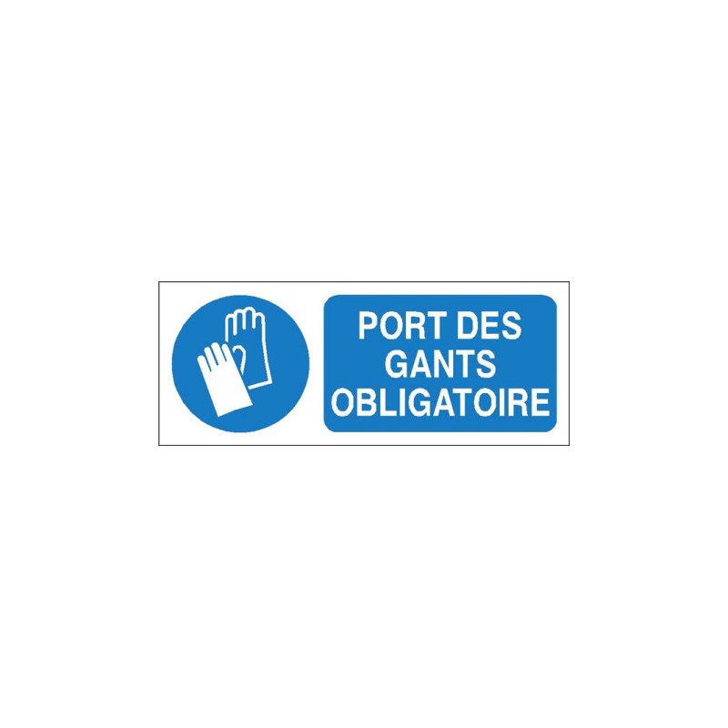 Panneau Port Gants Obligatoire | Sécurité Industrielle Zone-Print