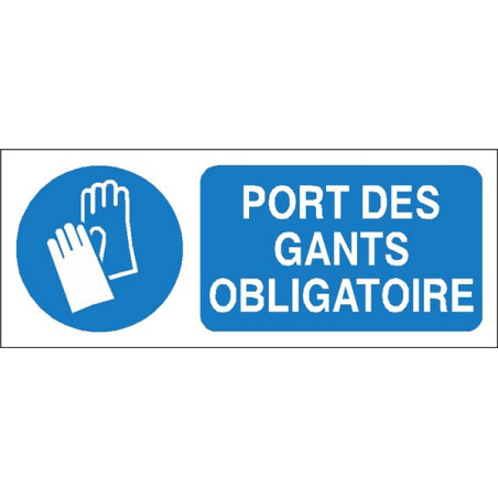 Panneau Port Gants Obligatoire | Sécurité Industrielle Zone-Print