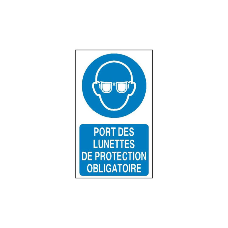 Panneau Obligatoire Lunettes de Protection | Sécurité Pro