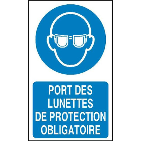 Panneau Obligatoire Lunettes de Protection | Sécurité Pro