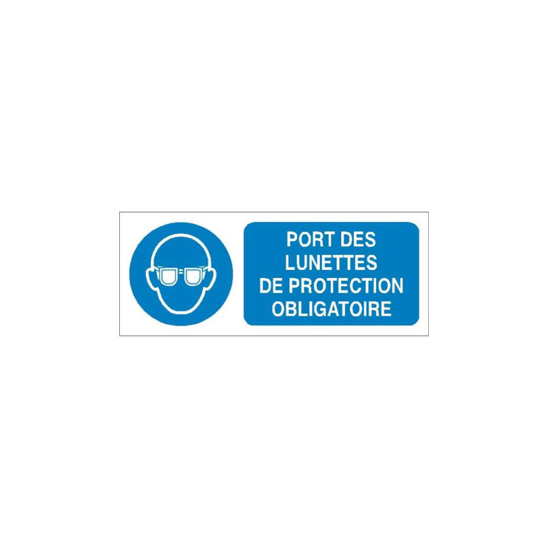 Panneau Port Lunettes Protection Obligatoire | Sécurité Zone-Print