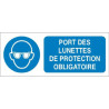Panneau Port Lunettes Protection Obligatoire | Sécurité Zone-Print