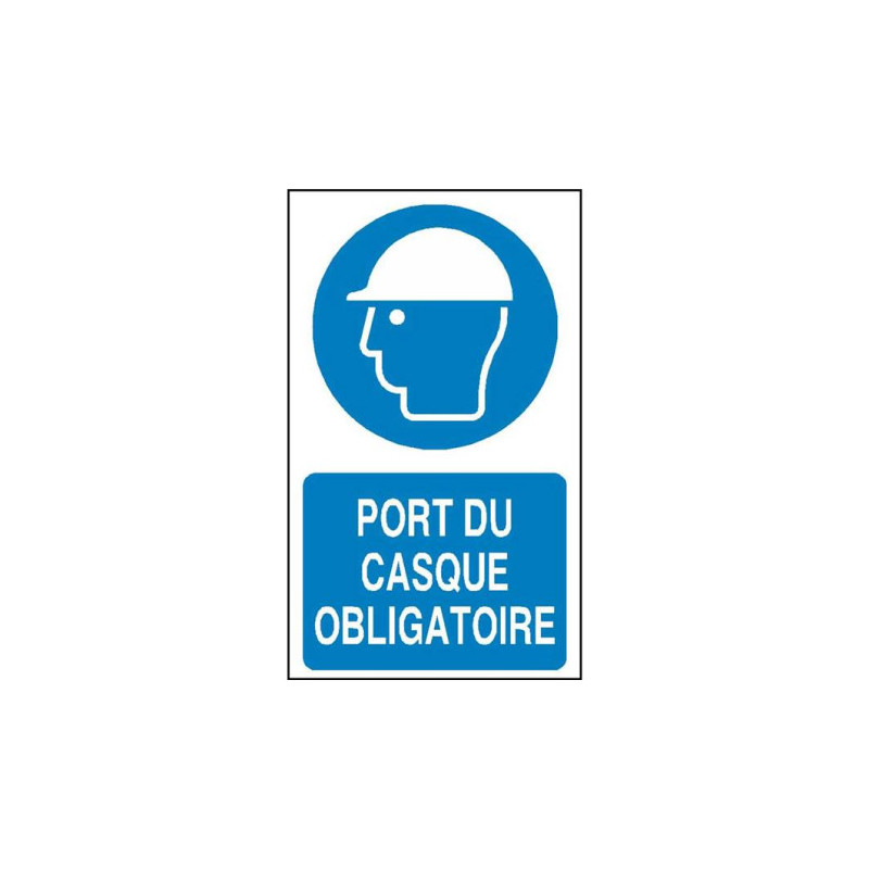 Panneau Port du Casque Obligatoire | Signalétique Sécurité