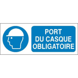Panneau Port du Casque Obligatoire - Signalétique Sécurité