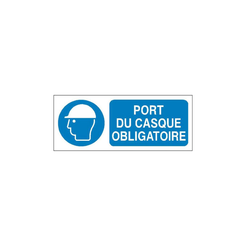Panneau Port du Casque Obligatoire - Signalétique Sécurité