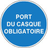 Panneau Port du Casque Obligatoire | Sécurité Chantier BTP