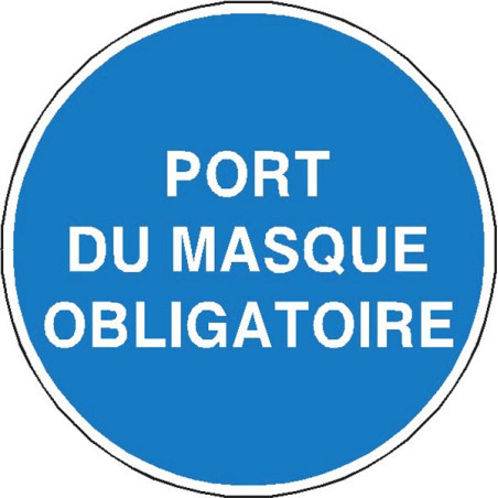 Panneau Obligation Masque | Signalétique Industrielle Zone-Print