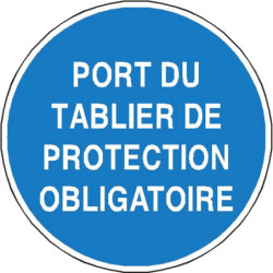 Signalétique Obligation Port Tablier Protection | Zone-Print