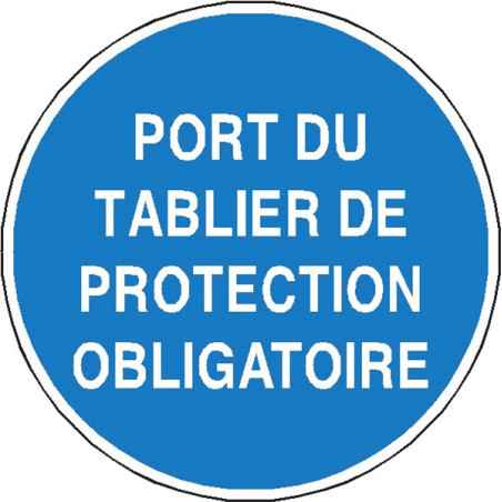 Signalétique Obligation Port Tablier Protection | Zone-Print
