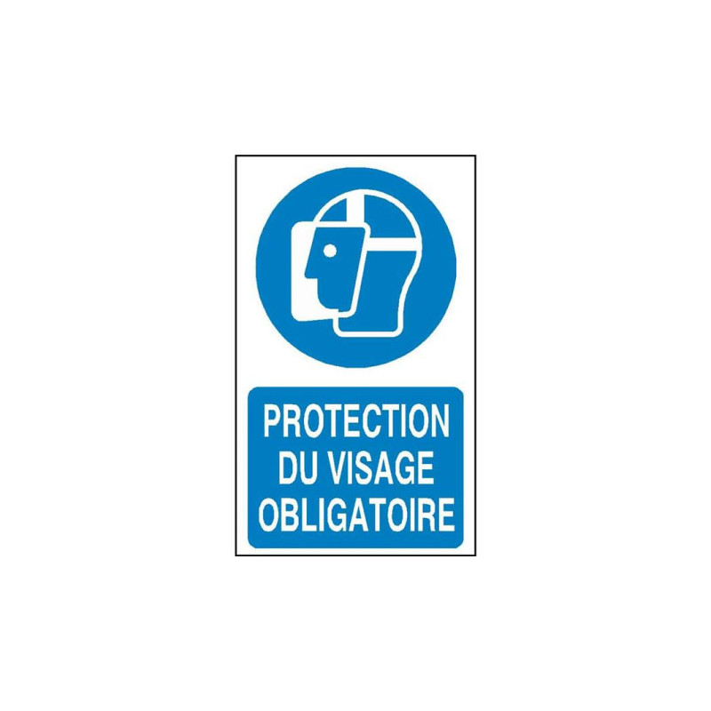 Panneau Protection Visage Obligatoire - Signalétique Sécurité