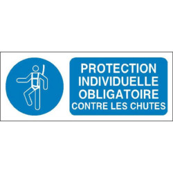 Panneau Obligation Chute | Signalétique EPI | Zone-Print.fr
