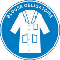 Signalétique Blouse Obligatoire Pro | Zone-Print.fr