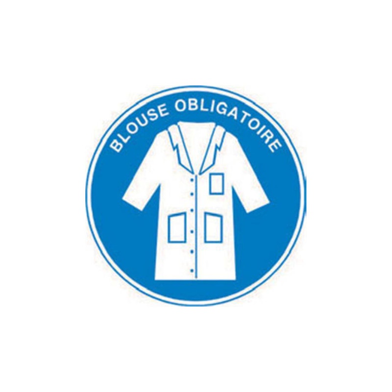 Signalétique Blouse Obligatoire Pro | Zone-Print.fr
