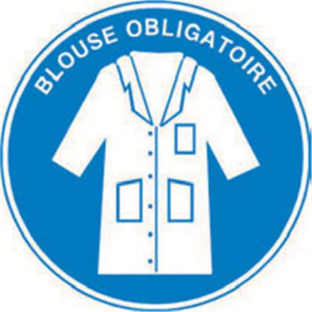 Signalétique Blouse Obligatoire Pro | Zone-Print.fr