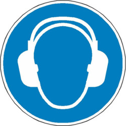 Signalétique Casque Antibruit Obligatoire ISO 7010