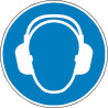 Signalétique Casque Antibruit Obligatoire ISO 7010