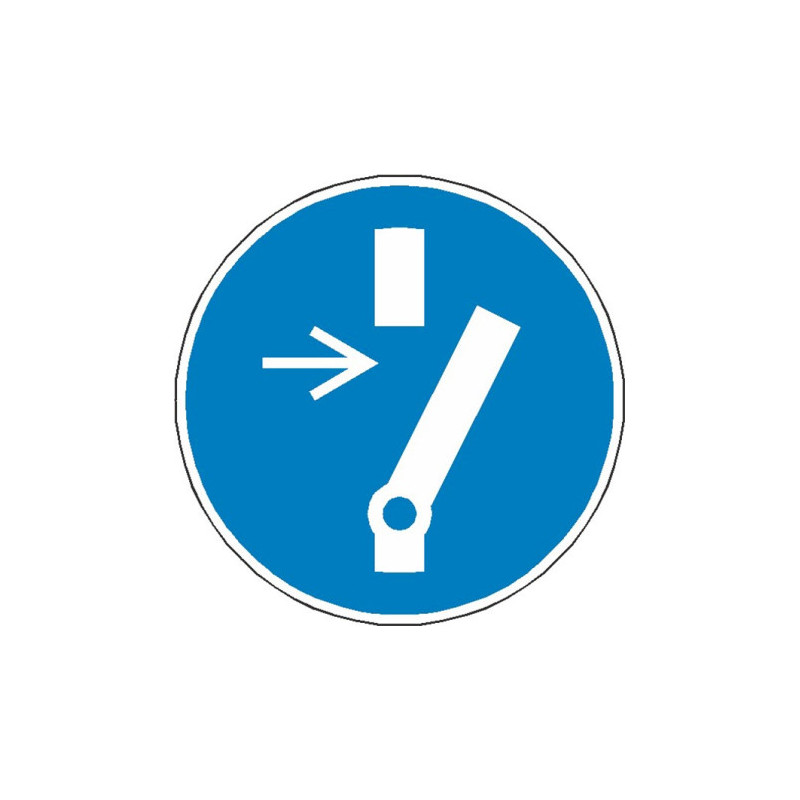 Panneau Obligation Débrancher Électricité | Sécurité ISO 7010