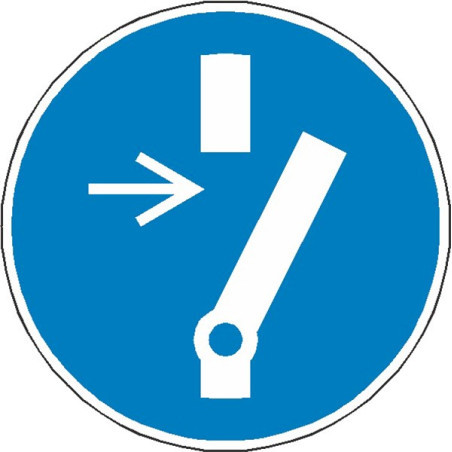 Panneau Obligation Débrancher Électricité | Sécurité ISO 7010