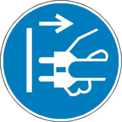 Panneau Déconnexion Électrique ISO 7010 | Sécurité Zone-Print