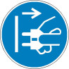 Panneau Déconnexion Électrique ISO 7010 | Sécurité Zone-Print