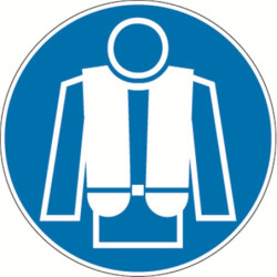Panneau Obligation Gilet de Sauvetage | Sécurité Pro | Zone-Print