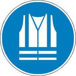 Signalétique Obligation Gilet Haute Visibilité ISO 7010 | Zone-Print