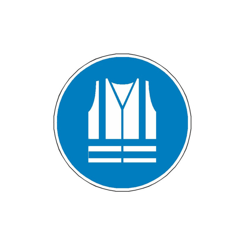 Signalétique Obligation Gilet Haute Visibilité ISO 7010 | Zone-Print