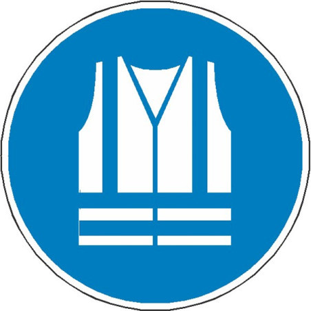 Signalétique Obligation Gilet Haute Visibilité ISO 7010 | Zone-Print