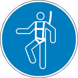 Panneau Obligation Harnais de Sécurité ISO 7010 | Zone-Print