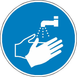 Signalétique Lavage Mains Obligatoire ISO 7010 | Zone-Print