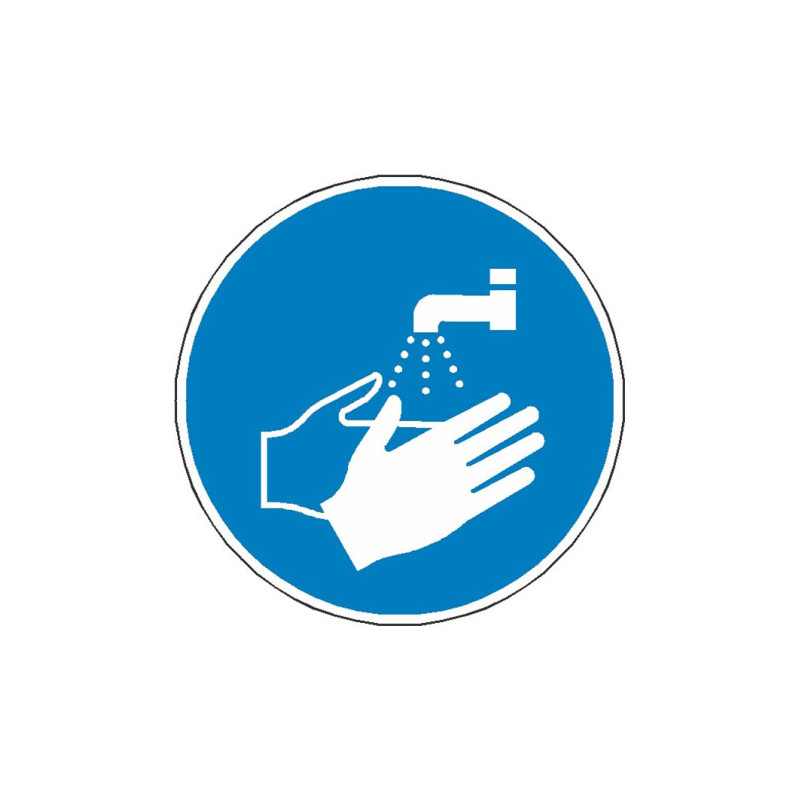 Signalétique Lavage Mains Obligatoire ISO 7010 | Zone-Print