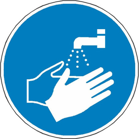 Signalétique Lavage Mains Obligatoire ISO 7010 | Zone-Print