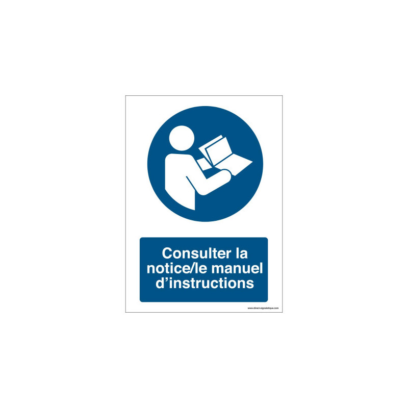 Signalétique M002 | Consulter Notice/Manuel ISO 7010 - Zone-Print