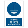 Mise à la Terre Obligatoire | Signalétique Sécurité ISO 7010