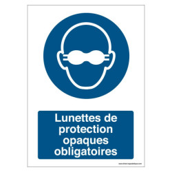Panneau Obligation Lunettes Protection Opaque | Zone-Print.fr