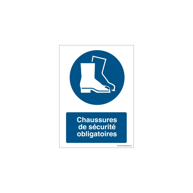 Signalétique Chaussures Sécurité Obligatoires | Zone-Print