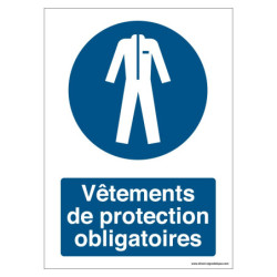 Signalétique Obligatoire Vêtements de Protection ISO 7010