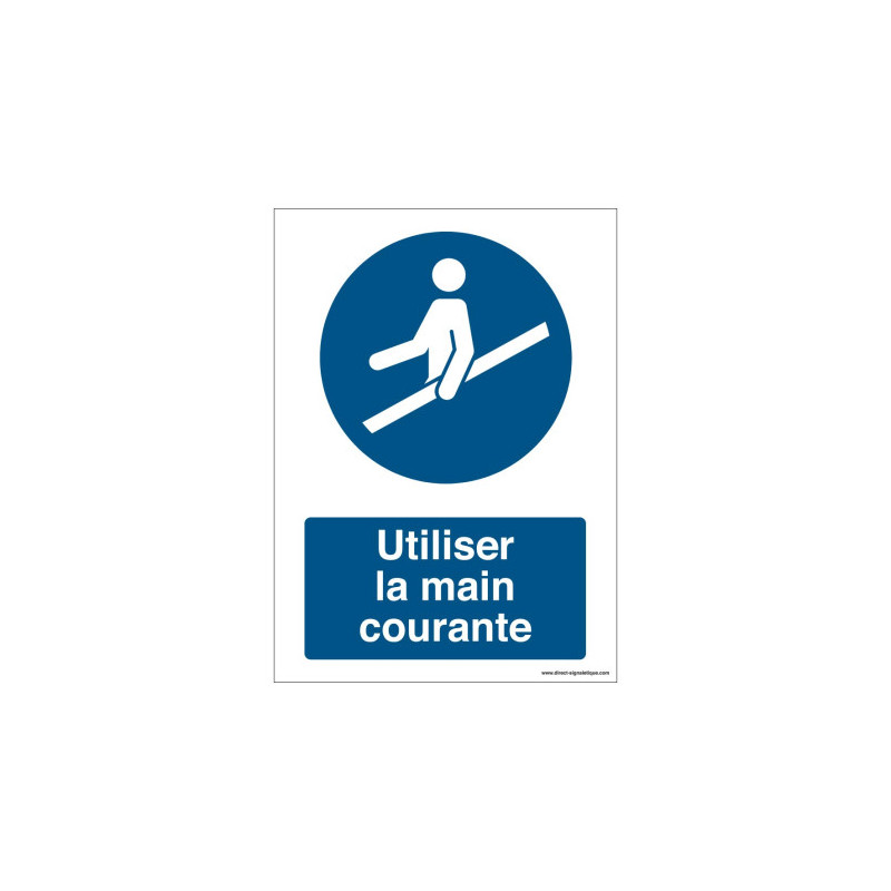 Signalétique Obligation Main Courante ISO 7010 | Zone-Print